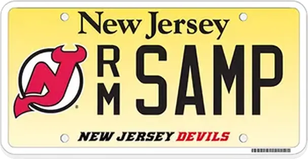 New Jersey Devils license plate